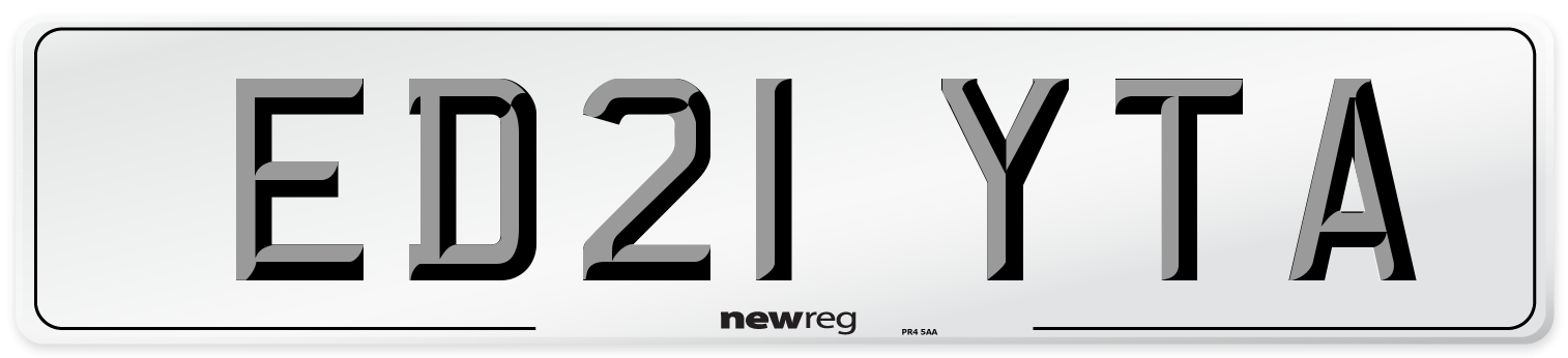 ED21 YTA Number Plate from New Reg